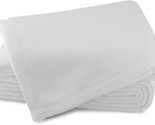 Sferra White King Blanket Soft Marcus Home Plush Solid 100% Cotton Portu... - £135.92 GBP