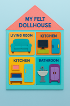 Create endless fun and learning with this DIY Felt Dollhouse Quiet Book ... - $7.00