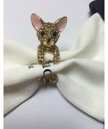 KATE SPADE Haute Stuff Chihuahua Dog Ring Size 7 Gold Plated w/ KS Dust ... - £55.05 GBP