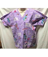 Operation Game Womens Sz XS Scrub Top Shirt Nurse Medical Style 4700 Purple - $15.84