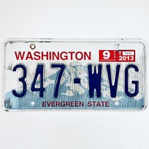 2013 United States Washington Evergreen Passenger License Plate 347-WVG - £14.78 GBP