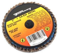 Forney 71983 Mini Flap Disc, Quick Change, 80-Grit, 3-Inch - £22.42 GBP