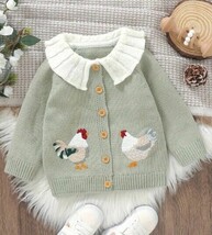 NEW Boutique Farm Chicken Baby Toddler Girls Boys Cardigan Sweater - $21.89 CAD
