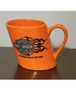 Harley-Davidson Slanted Orange Coffee Cup 2007 “Go Ahead-Enjoy The Ride” - £11.63 GBP