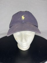 Polo Ralph Lauren Leather Strap Hat Cap Pony Logo Blue - $19.80