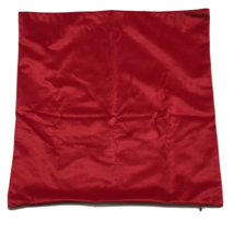 Throw Pillow Cover 18&quot; X 18&quot; Red Velvet Side Hidden Zipper - £4.48 GBP