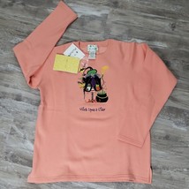 The Quacker Factory Halloween Sweater Peach Witch Upon a Star Size M NEW TAGS - £35.04 GBP