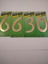 Hy-Ko Brass Numbers (4 total) #6 #6 #3 and #0 New - £4.75 GBP