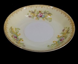 Set of 10 Vintage TRANSORWARE Yellow Blue Pink Floral Spray 5 1/4&quot; Desse... - £38.71 GBP