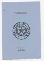 Texas Governors Inaugural Prayer Breakfast Program1973 Tom Landry Dolph ... - £18.69 GBP