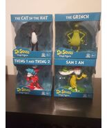 Dr. Seuss The Grinch, Sam I Am, Thing 1 &amp; 2 Cat In Hat 4” Vinyl Figures ... - $48.46
