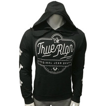 Nwt True Religion Msrp $119.99 Men&#39;s Gray Long Sleeve Hoodie Sweatshirt Size M L - £47.20 GBP