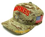 USMC United States Marine Corps. Digital Desert Camo Marines Text Logo C... - $22.49