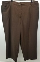 Dressbarn Women&#39;s Brown Dress Pants Size 18 Spandex Polyester Rayon - £7.77 GBP
