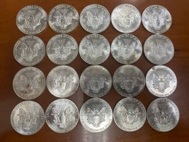 1986 $1 Silver American Eagle Roll (20 Pieces) in Choice BU Condition - £1,056.04 GBP