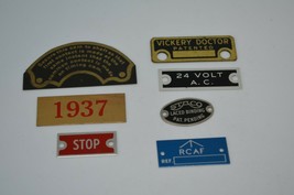 Metal Product Tags RCAF Staco Vickery Stop Cam Shaft Auto Canada 1937 - £57.06 GBP