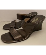 Fieramosca &amp; Co Wedge Slide Womens Dark Brown 8.5 M Open Back Made in It... - $297.75 MXN