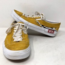 Vans Custom Patchwork Checkboard Vans Sz 7 M 8.5 W US Yellow Canvas Skat... - $98.99