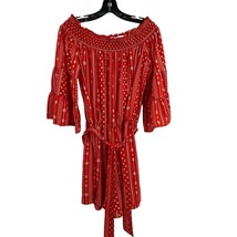 143 Story Red Bell Sleeve Romper Size Large - $28.06