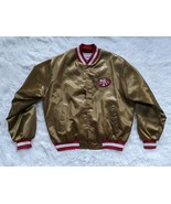 Vintage San Francisco 49ers Locker Line Gold Satin Jacket XL USA READ DETAILS - £199.83 GBP