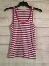 American Eagle Outfitter Women&#39;s Size Medium Tank Top Shirt Pink White S... - £7.05 GBP