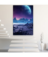 Alien scenery Canvas Painting Wall Art Posters Landscape Canvas Print Pi... - £10.84 GBP+