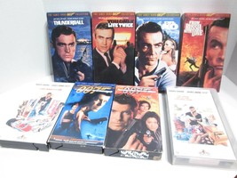 James Bond 007 VHS Lot of 8 Video Tapes Sean Connery Pierece Bronson MGM UA - £9.74 GBP