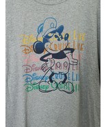 Disney Cruise Line T Shirt Adult 3XL XXXL Gray Captain Mickey Mouse Tee ... - $19.98