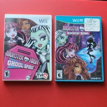 Monster High Ghoul Spirit &amp; School Nintendo Wii Wii U Complete Disc Case Manual - £18.18 GBP