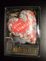 Demdaco 2017 Art Hearts Give Thanks Ornamental Key Stand or Hang Sealed Box - $12.99