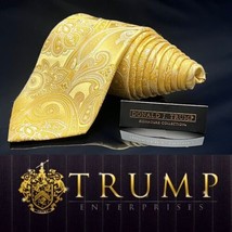 Donald J  Trump  Bright Yellow Paisley Tie - £80.19 GBP