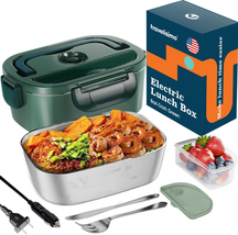 TRAVELISIMO Electric Lunch Box for Adults 80W, Fast Portable Heated Lunc... - $29.91