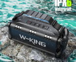 W-KING D8 Waterproof Portable Bluetooth Speaker Loud 50W Punchy Bass Black - £56.46 GBP