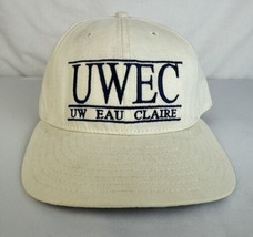 Vintage Wisconsin Hat UW-Eau Claire SnapBack Cap College Embroidered 90s - £19.96 GBP