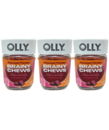 3 x OLLY Focused thinker Brainy Chews Raspberry Jam 20-ct IN A BOTTLE BR... - $46.11 CAD