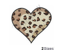 Leopard Heart - Machine Embroidery Design - £2.78 GBP