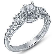 1.70 Ct Simulated Diamond Women&#39;s Engagement &amp; Wedding Ring 14K White Go... - $1,192.56 MXN