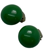 vintage green lucite Clip On  earrings - $22.53 CAD