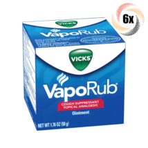 6x Packs Vicks VapoRub Cough Supressant Topical Analgesic Ointment | 1.76oz - £39.81 GBP