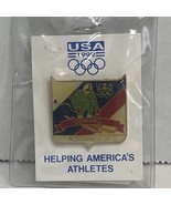 1992 ALBERTVILLE OLYMPICS DOWNHILL SKIING TEAM USA CLOISONNE LAPEL PIN A... - £7.27 GBP