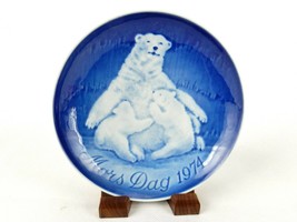 Bing &amp; Grondahl 6&quot; Mother&#39;s Day Plate, Polar Bear Mom With 2 Cubs, 1974, #PLT74B - £5.42 GBP
