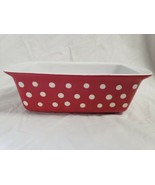 Good Cook Red &amp; White Polka Dot Stoneware  9&quot; x 5&quot; Bread Loaf Pan - £23.02 GBP