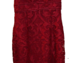 ML Monique Lhuillier Red Sleeveless Lace Overlay Dress Size Women&#39;s 2 44... - $79.19