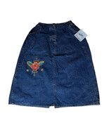 Vtg Jeetish Pretty Bleu Blue Acid Washed Denim Beaded Sequin Embellished... - $54.14 CAD