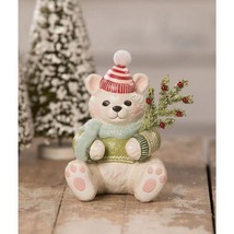 Bethany Lowe Winter Beary Merry Christmas Bear Figurine NWT TL0229 - £23.69 GBP