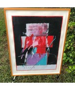 RANDALL MASON Original HUGE ABSTRACT MODERN CUBIST 1980s Mid Century Mix... - £1,157.12 GBP