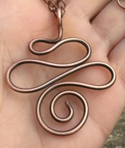 1 Pc Pure Copper Healing Spiral Circle Pendant Locket, Jewelry, Spiritua... - $21.55
