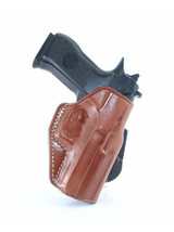 Fits IWI MASADA 9mm Square Trigger Guard 4.1”BBL Leather Paddle Holster #1527# R - £51.15 GBP