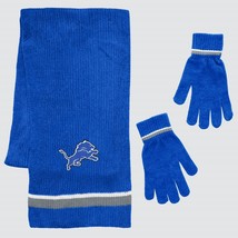 Detroit Lions Scarf and Glove Gift Set Chenille - $60.49
