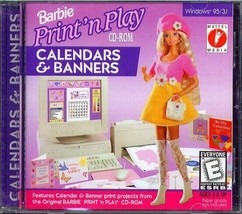 Barbie Calendars &amp; Banners (Age5+) CD-ROM for Windows - NEW Sealed JC - £3.91 GBP